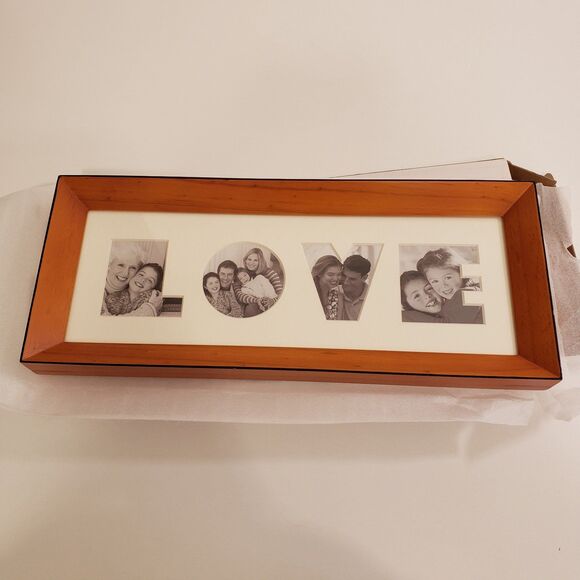 New "LOVE" Wood Picture Frame; Approx. 15 x 6 - Picture 1 of 8